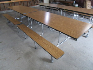 (2) Fold Up Lunch RoomBreak Room Tables 12x54x29