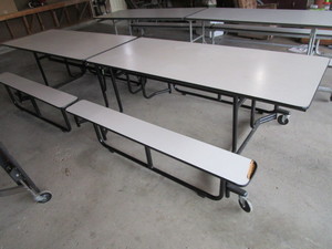 (2) Fold Up Lunch RoomBreak Room Tables 12x51x29 & 11 7x56x29