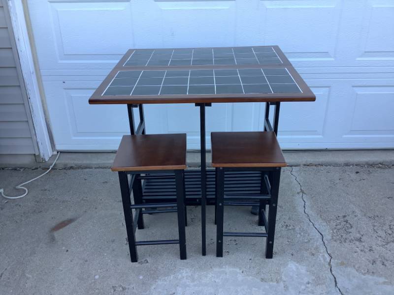 Flip Down Table and Stools