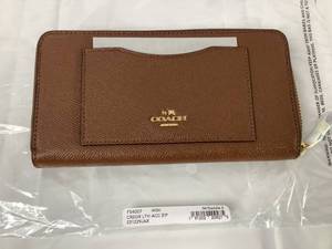 Coach F54007 Cross-Grain Leather Accessory Zip Wallet