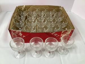24 Small Glass Dessert Cups