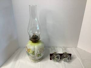 Kerosene Lamp and 2 Sconces
