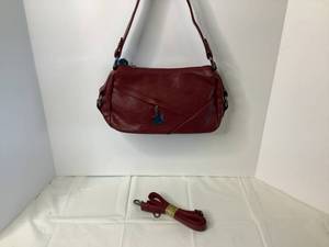 Womens Burgandy Handbag - Short and Long Straps Included