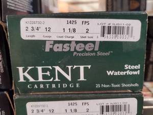 Kent 12 Gauge 2 34 2 Shot Steel Waterfowl