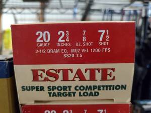 Estate 20 GA 2 34 target load 7 12 Shot