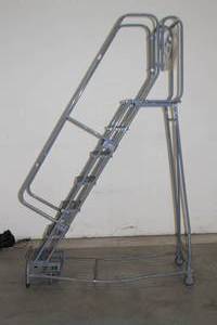 lot 33 image: Cotterman Rolling Metal Warehouse Ladder  Industrial Steps - 7 Steps