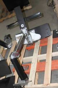 lot 50 image: Ergotron OmniMount Dual Monitor Sit Stand Computer Monitor System