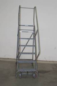 lot 66 image: Cotterman Rolling Metal Warehouse Ladder  Industrial Steps - 7 Steps