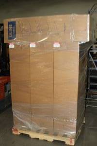lot 67 image: Entire Pallet of New Uline Kraft Mailing  Shipping Tubes with End Caps - 2x60