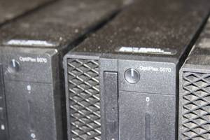lot 120 image: Lot of 6 - Dell OptiPlex 5070 Commercial Tower - Small Form Factor Desktop Computers