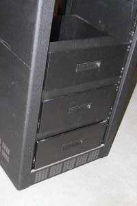 lot 124 image: Atlas Sound FMA35-25SA Stand Alone Pro Audio & Video Equipment Rack & Rack Drawers - MSRP $1,200