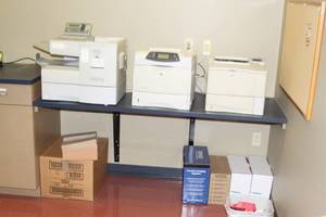 lot 172 image: MAIL ROOM LOT - File Cabinets Printers and More - as Pictured