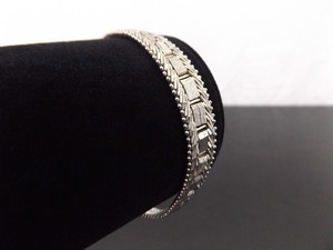 .925 Sterling Silver Wide Woven Link Bracelet