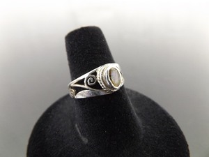 .925 Sterling Silver Oval Cut Citrine Ring Size 6.75