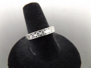 .925 Sterling Silver Zirconia Band Ring Size 8