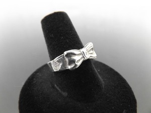 .925 Sterling Silver Bow Ring Size 7.5
