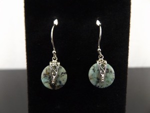 .925 Sterling Silver&nbspGrossularite Garnet Dangle Hook Earrings