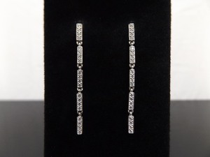 .925 Sterling Silver Crystal Falls Post Earrings
