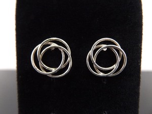 .925 Sterling Silver Trinity Knot Post Earrings