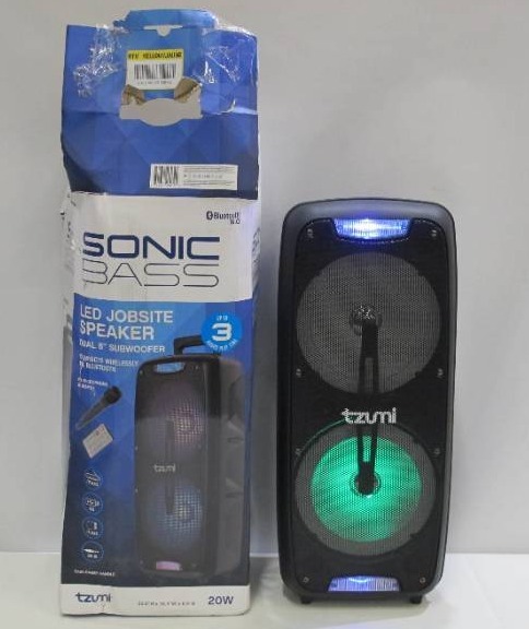 sonic bass led jobsite speaker