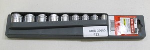 lot 422 image: Craftsman 9 Piece Metric Socket Set - 38 Drive - New