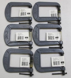 lot 446 image: 6-Pack Steel Grip 2-Inch C-Clamps