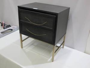 lot 469 image: Two Drawer Bedroom Wicker End Table
