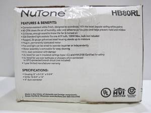 lot 452 image: Broan-NuTone 80 CFM Ceiling Bathroom Exhaust Fan with Light