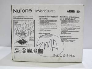 lot 453 image: Nutone InVent Series 110 CFM WallCeiling Installation Bathroom Exhaust Fan