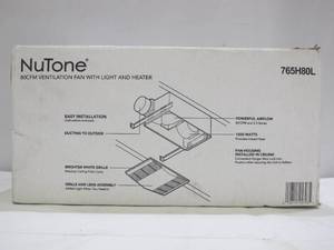 lot 456 image: Broan-NuTone 80 CFM Ceiling Bathroom Exhaust Fan with Light and 1300-Watt Heater