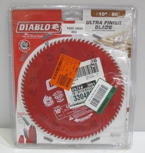 lot 460 image: Diablo 10 in. x 80-Tooth Ultra Finish Circulaw Saw Blade