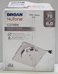 lot 479 image: Broan-NuTone 70 CFM Replacement Motor Wheel for 695A Bathroom Exhaust Fan