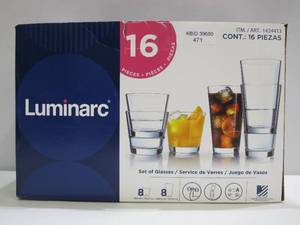lot 471 image: Luminarc 15-Piece Glassware Set - Pint and Half Pint Glasses