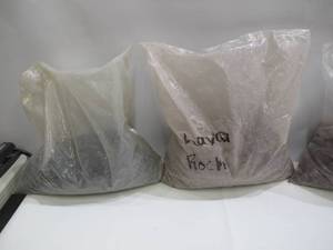 lot 486 image: 5 Bags of Lava Rock - Black and Red