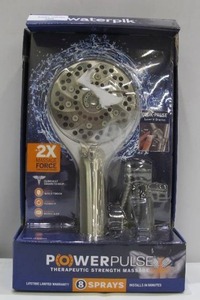 lot 488 image: Waterpik Powerpulse Therapeutic Massage Hand Held Showerhead QTL-969MEP