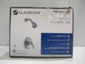 lot 494 image: Glacier Bay Builders Single-Handle 1-Spray Pressure Balance Shower Faucet in Brushed Nickel