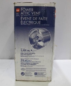 lot 491 image: Master Flow 1450 CFM SIlver Electric Powered Gable Mount Electric Attic Fan