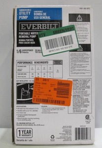 lot 423 image: Everbilt 16 HP Plastic Submersible Utility Pump