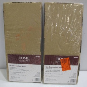 lot 512 image: 2-Pack Home Decorators Collection Slim Line 1-Piece 8 in. D x 18 in. L x 1-14 in. MDF White Floating Shelf