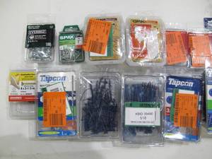 lot 518 image: 20 Boxes of Cunstruction Screws and Fasteners - SPAX , GRK, Everbilt, Etc