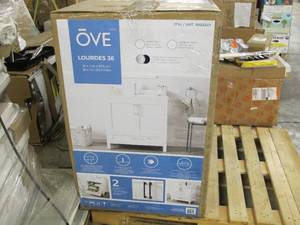 lot 404 image: OVE Decors Lourdes 36 In Bathroom Vanity - 36 in X 22 in X 34.5 in