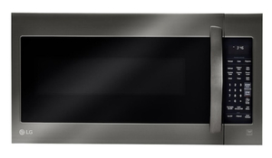 lot 21 image: LG ELECTRONICS 2.0 cu. ft. Over the Range Microwave in Black Stainless Steel with EasyClean and Sensor Cook