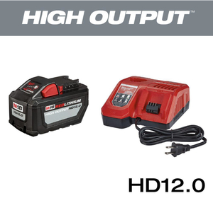 lot 11 image: MILWAUKEE M18 18-Volt Lithium-Ion High Output Battery Pack 12.0 Ah and Rapid Charger Starter Kit (retails for $249)