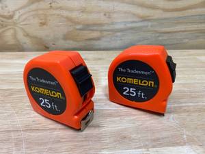 lot 48 image: KOMELON Lot of 2-  Tradesman Measuring Tapes, 25ft Blade