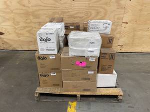 lot 57 image: Pallet of Various Hand Cleaners and Hand Sanitizer