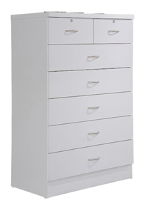 lot 14 image: HODEDAH 7-Drawer 48 in. H x 31.5 in. W x 18 in. D Chest of Drawer in White