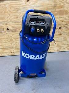 lot 99 image: KOBALT 20-Gallon Single Stage Portable Corded Electric Vertical Air Compressor (non-working)