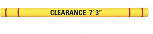 lot 112 image: GRAINGER APPROVED 120 inL Clearance Bar, YellowRed 5 in Outside Diameter