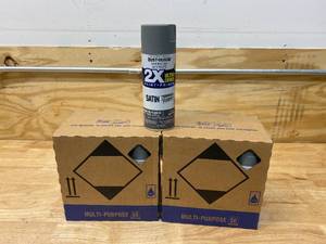 lot 116 image: RUST-OLEUM Lot of 2 Cases of- Granite, Rust-Oleum American Accents 2X Ultra Cover Satin Spray Paint, 12 oz (6 cans per case)