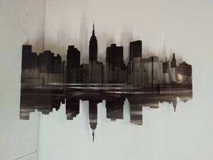 City Skyline Metal Art